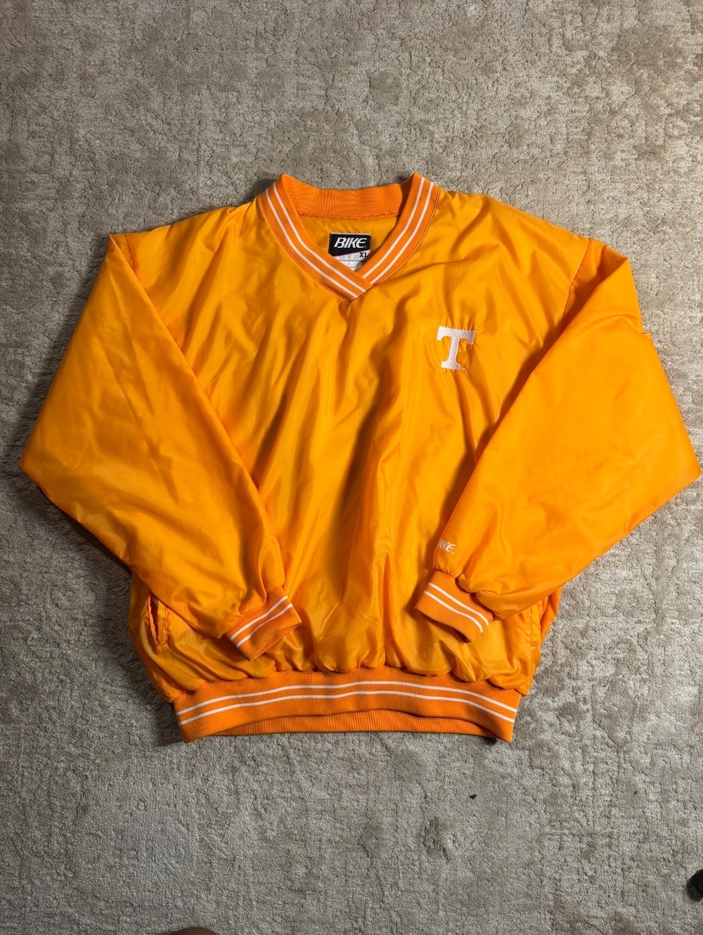 Bike Athletics Tennessee Pullover Nylon Warm Up Jacket XL Orange